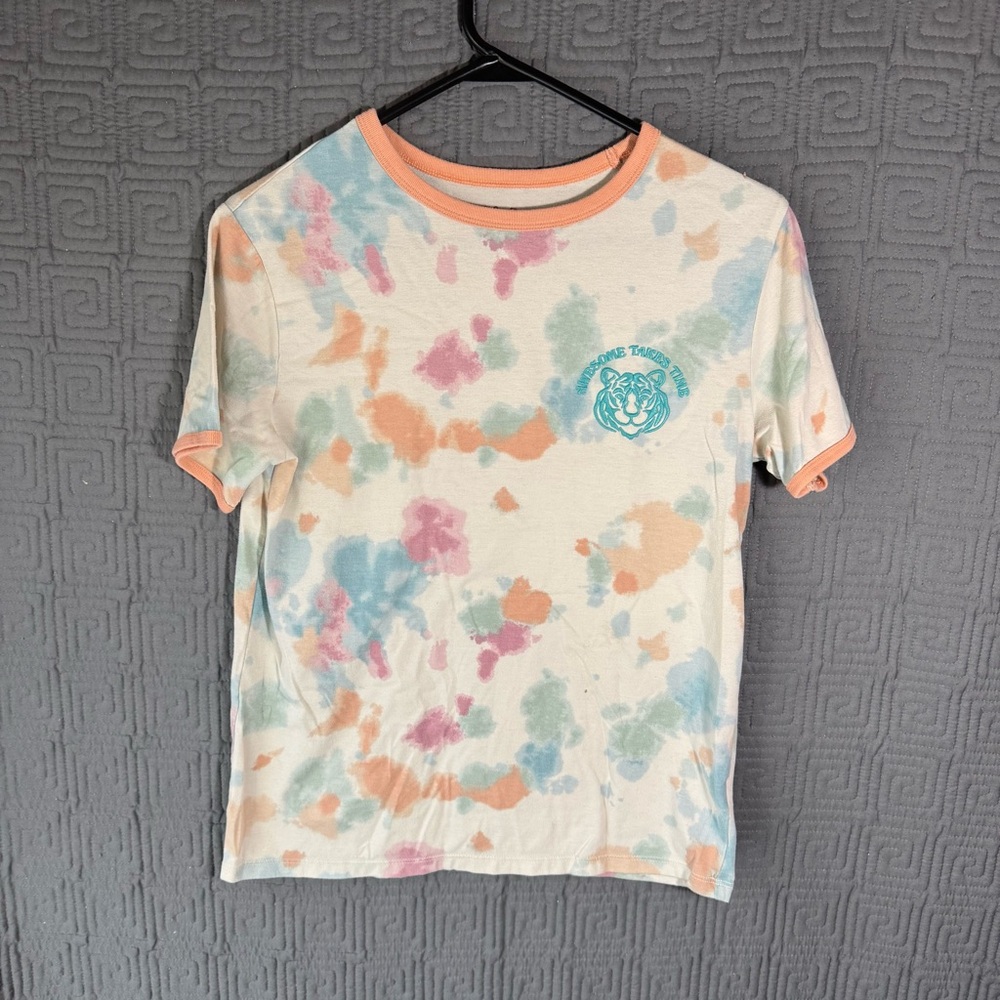 Cat & Jack T-Shirt Boys Size XL 14 Awesome Takes Time Tie Die T-Shirt